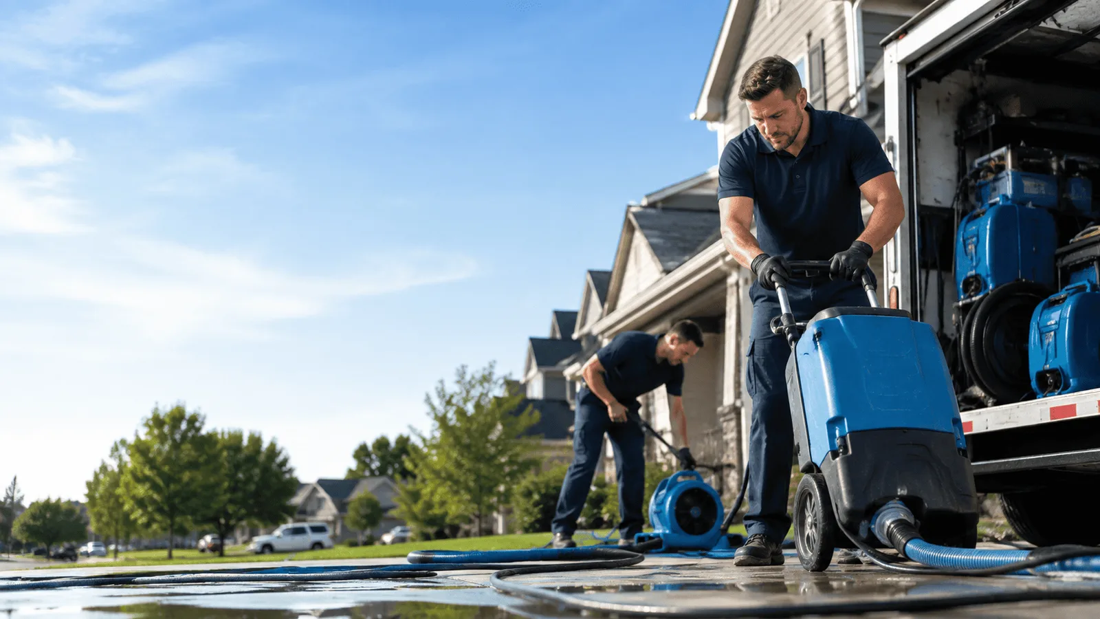 Dehumidification being performed in Essex, MA